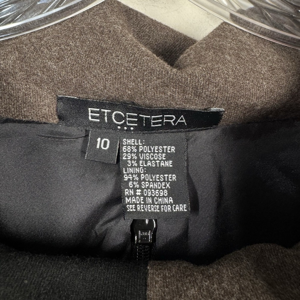 ETCETERA Mod Shift Dress Womens Sz 10 Sretch Blend Color Block Lined Career - Picture 3 of 16